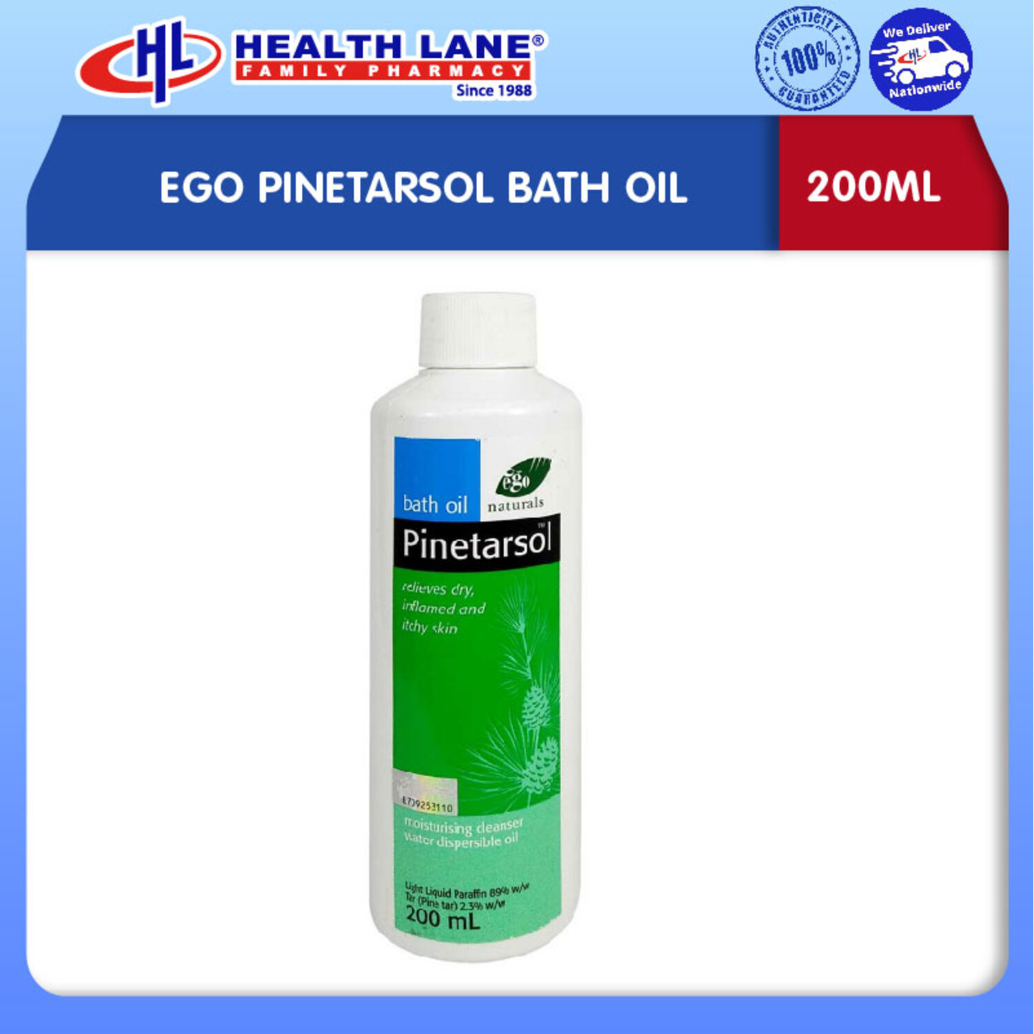 EGO PINETARSOL BATH OIL (200ML)